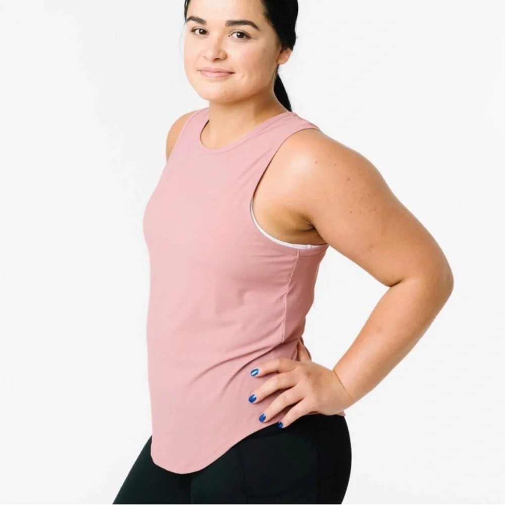 Zyia Premium Ribbed Tank in Poppy size Small - Picture 2 of 6